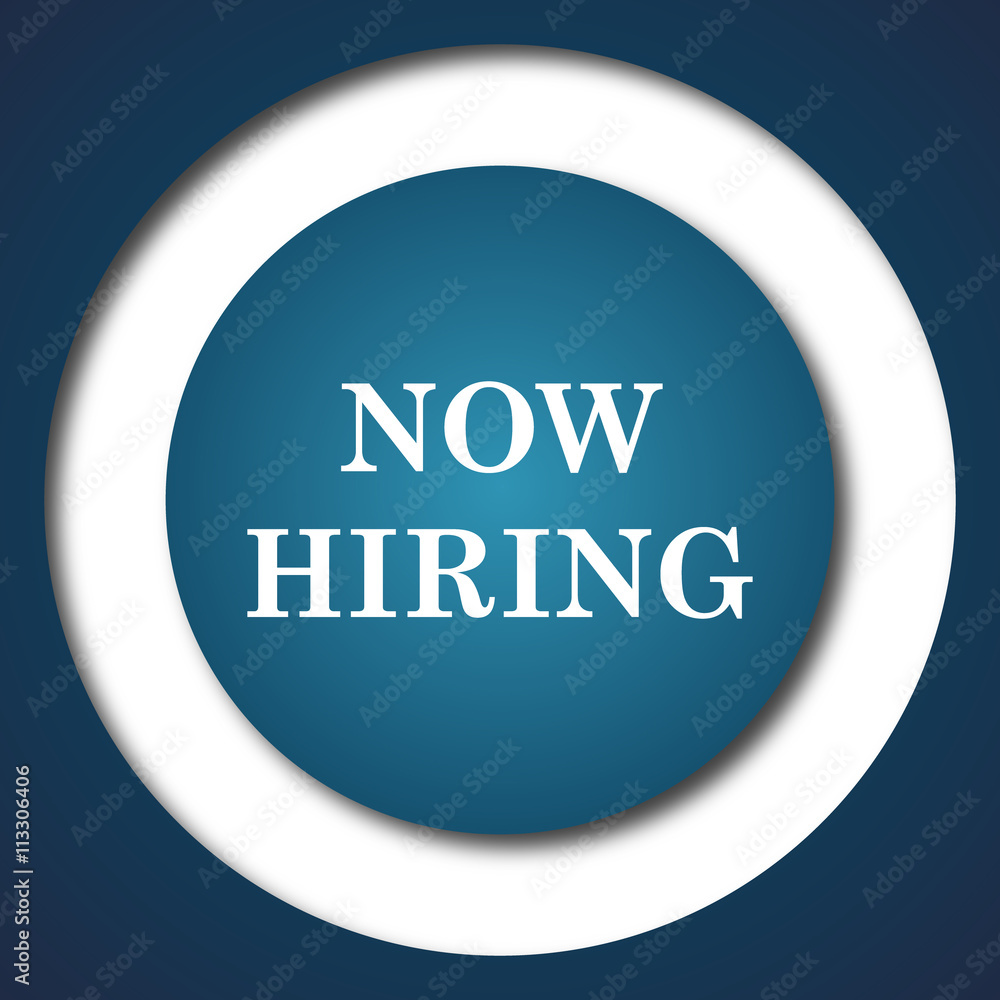 Fototapeta premium Now hiring icon