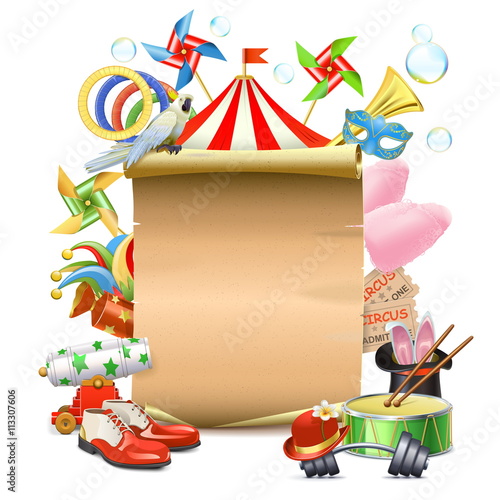 Vector Circus Concept with Poster