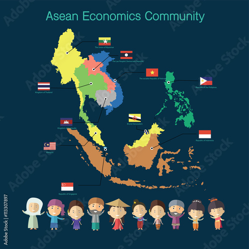 Asean Economics Community(AEC) eps 10 format
