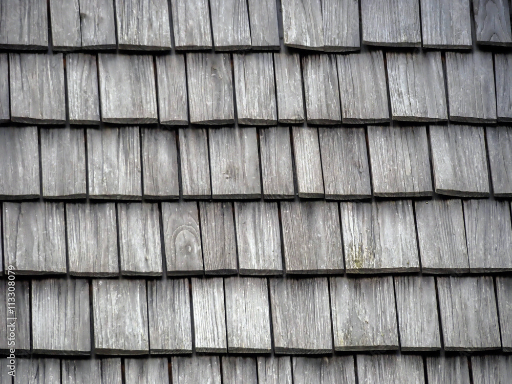 Holzschindeln auf Dach als Hintergrund