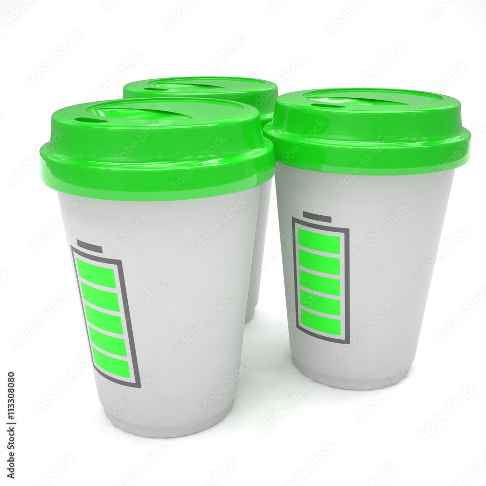 Three paper coffee cups. 3d rendering. Three paper coffee cups. 3d rendering.