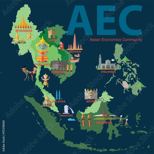 Asean Economics Community(AEC) eps 10 format
