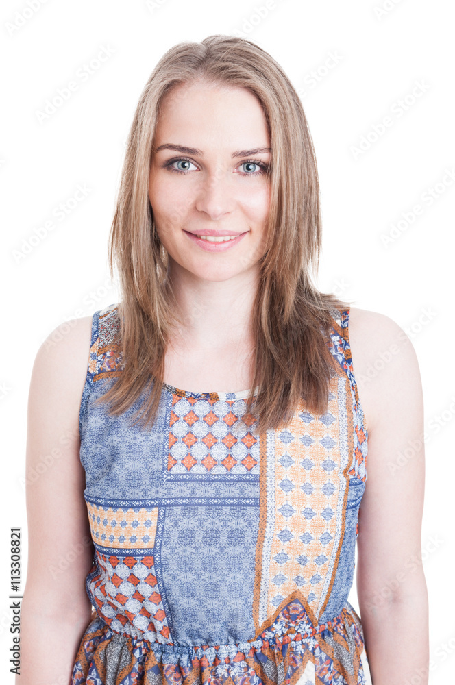 Portrait of young smiling and beautiful model wearing fashionabl Portrait of young smiling and beautiful model wearing fashionabl