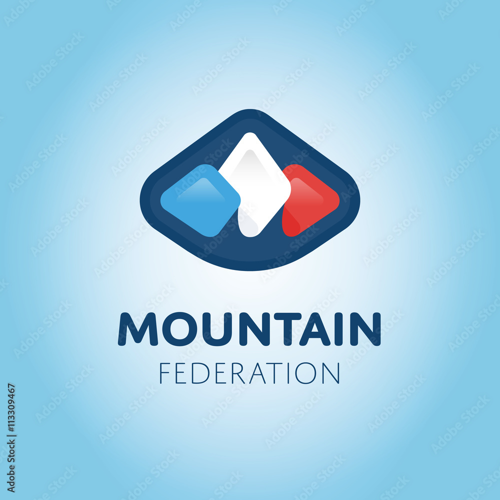 Vector Mountains logo. Graphic sign, creative illustration Vector Mountains logo. Graphic sign, creative illustration