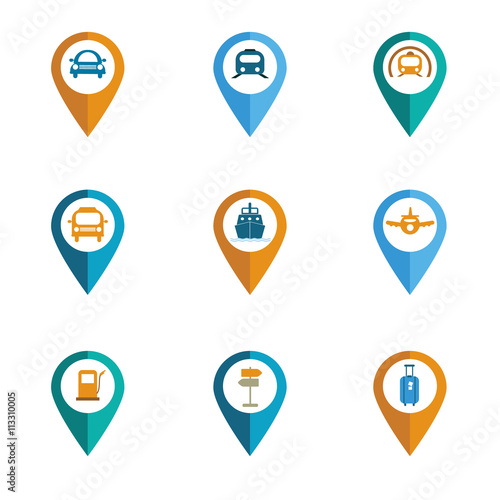 Transportation vector concept.