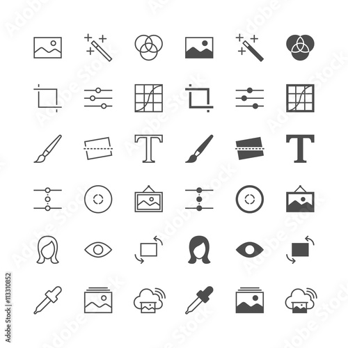 Photography icons, included normal and enable state.