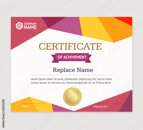 Certificate Template. Vector Stock Vector | Adobe Stock