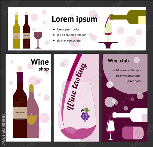 Design for wine event, shop, club