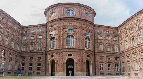 Panorama of back of The Museo Egizio which  is a  museum in Turin, Italy 