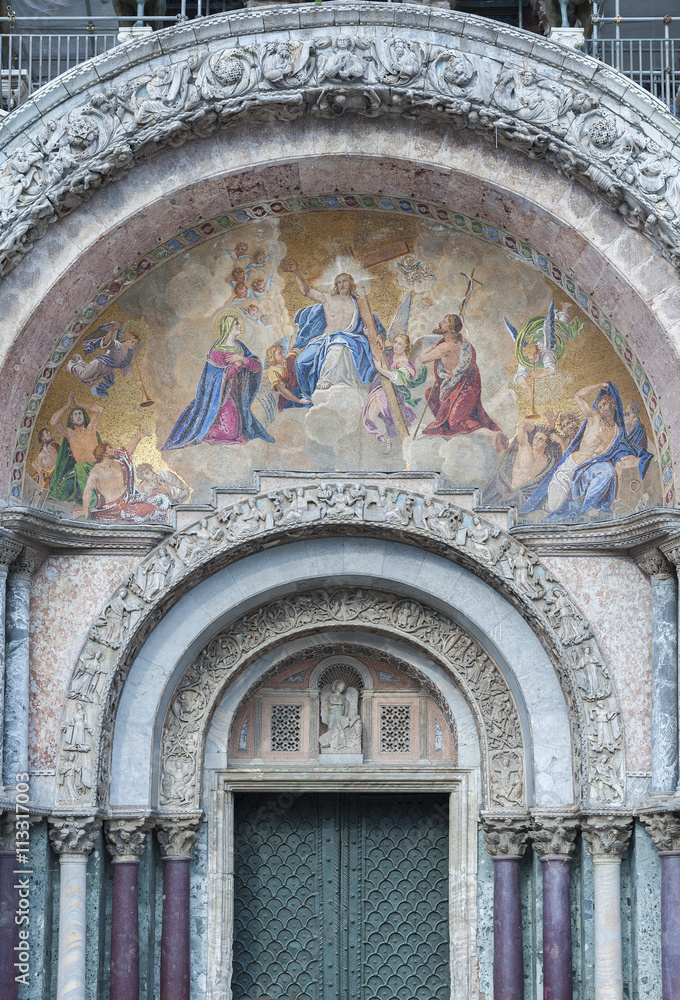 Details of St Mark's Basilica in Venice, Italy