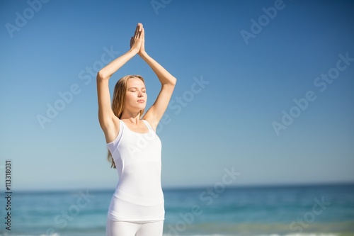 Woman performing yoga © WavebreakMediaMicro