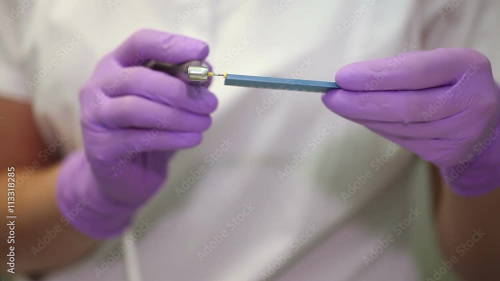 Dental Instruments - needle in the drill Dental Instruments - needle in the drill