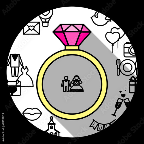 Ring icon. Vector illustration
