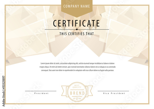 Modern Certificate. Template diplomas, currency.