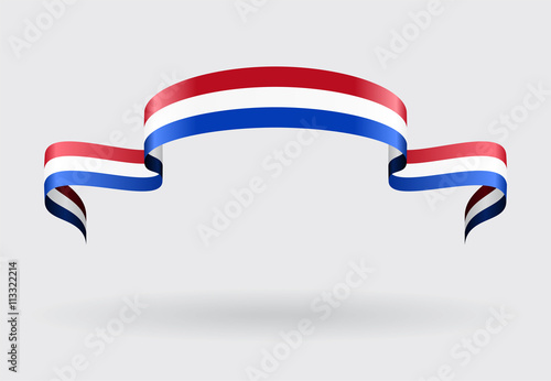 Dutch flag background. Vector illustration.