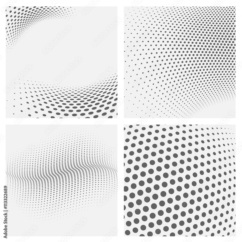 Set of dotted abstract forms. Set of dotted abstract forms.