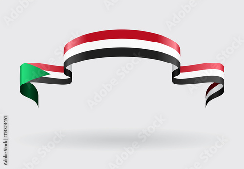 Sudanese flag background. Vector illustration. photo