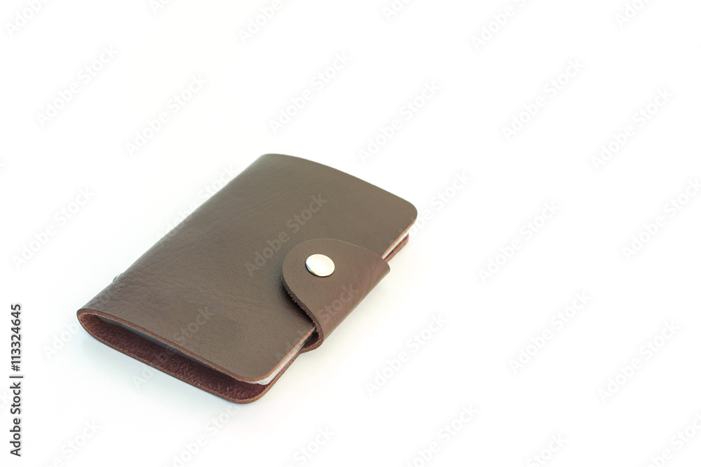wallet brown on white background wallet brown on white background