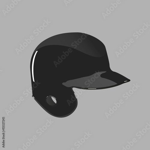 Baseball helmet on a gray background