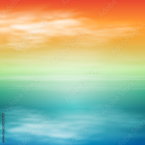Sea sunset. Tropical background.