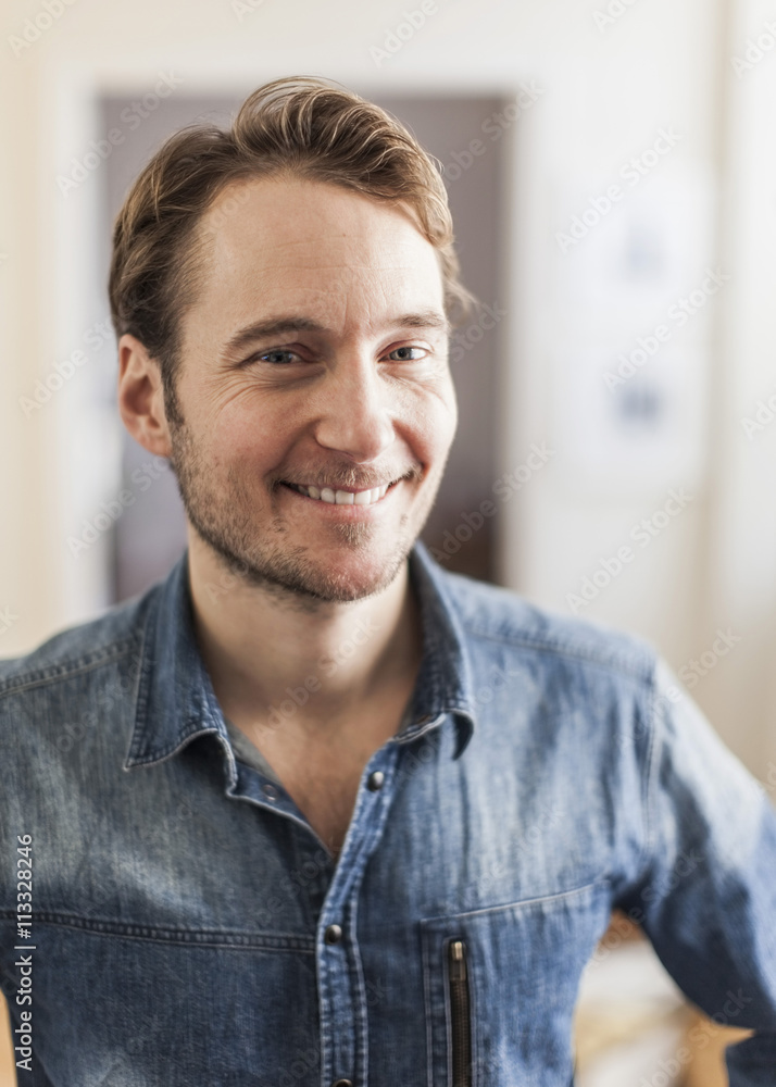 Portrait of man smiling Portrait of man smiling