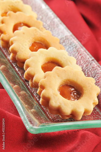 Gateau Marocain Sable Fleur Confiture Stock Photo Adobe Stock