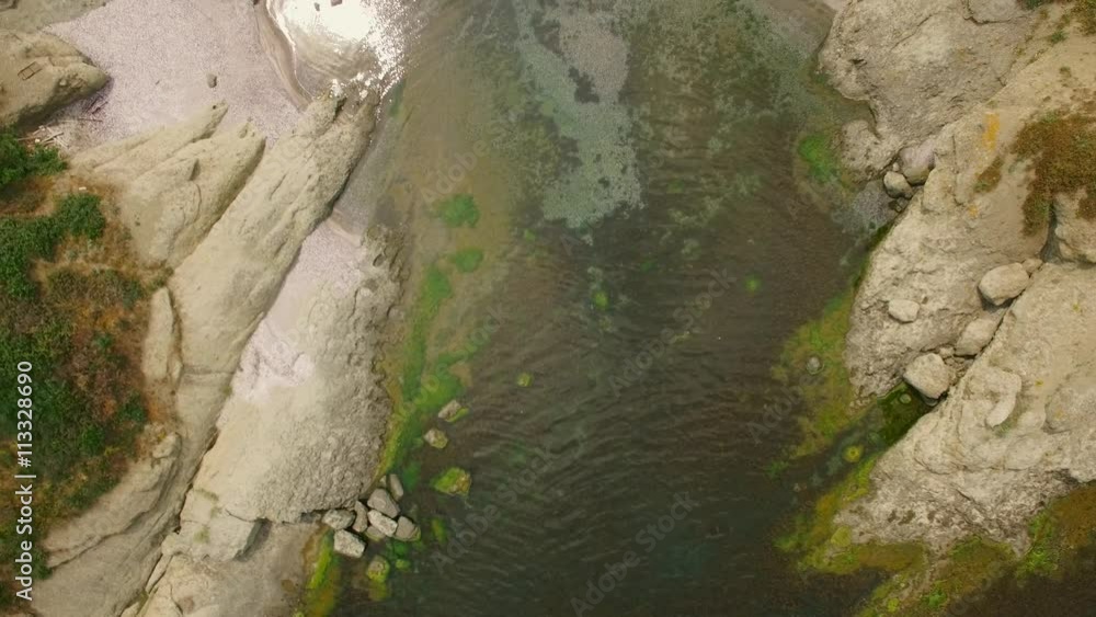Sea water and rocks