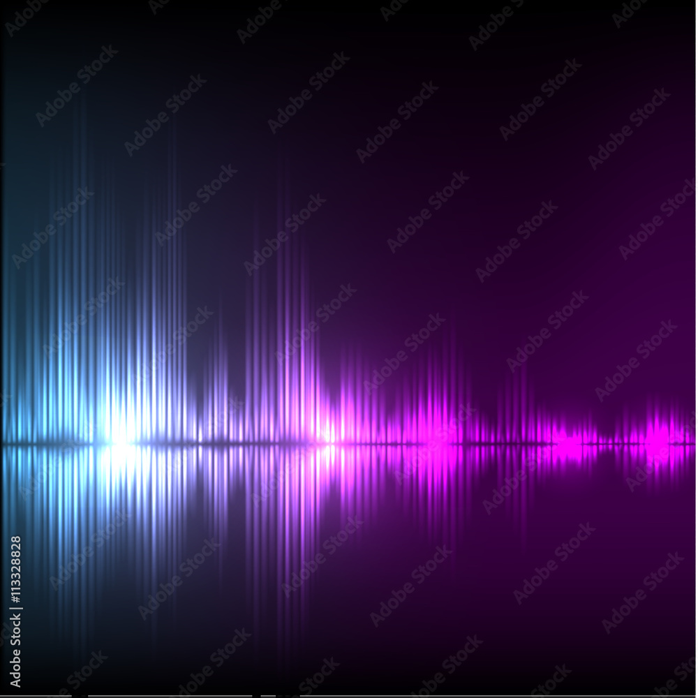 Abstract equalizer background. Blue-purple wave.