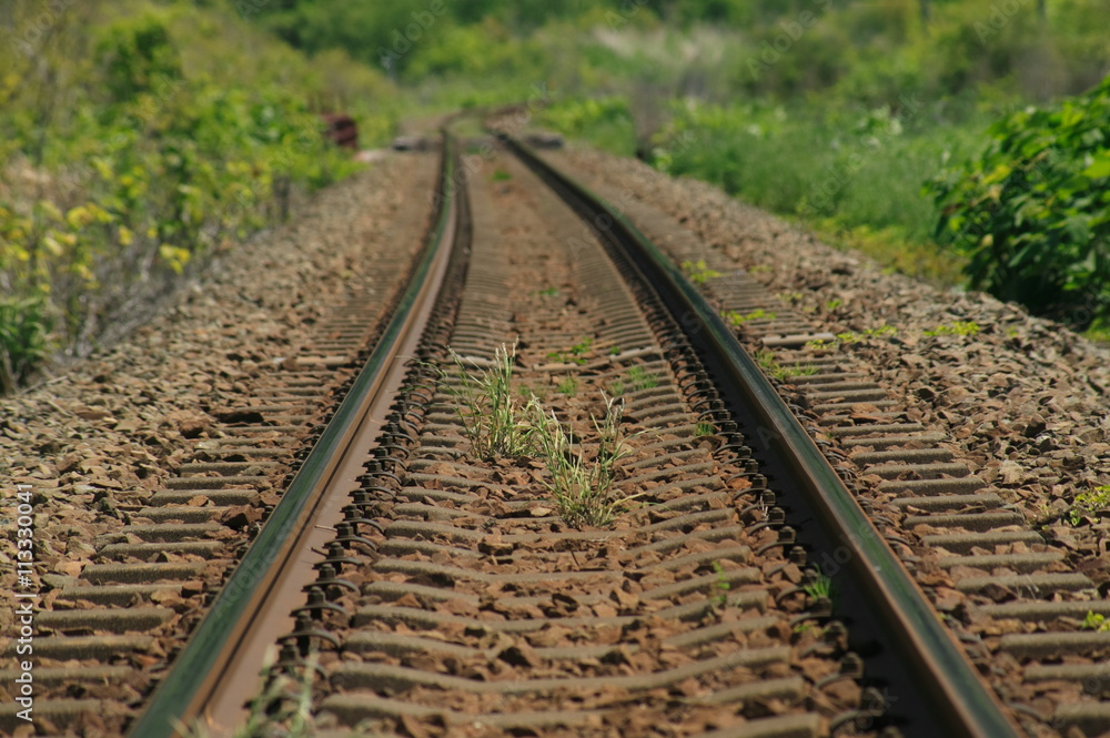 どこまでも続く鉄道線路