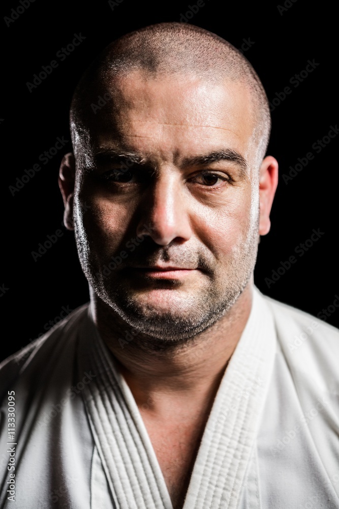 Portrait of karate fighter Portrait of karate fighter
