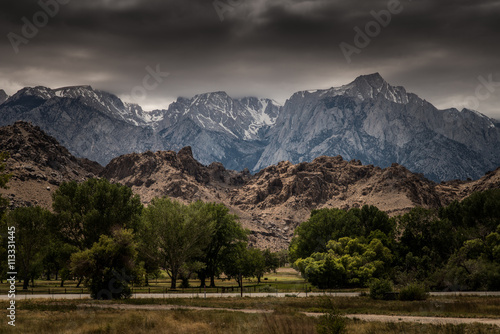 View of Mt. Whitney from Lone Pine, California photo