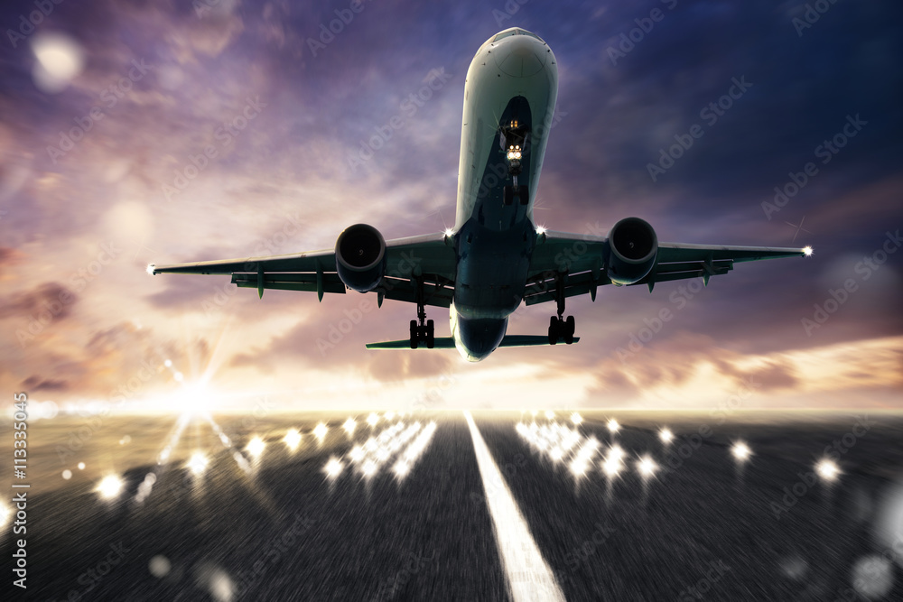 Naklejka premium Aircraft runway