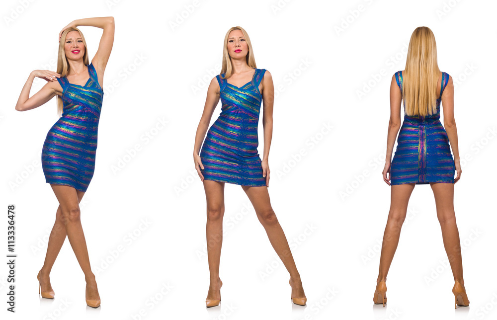 Composite photo of woman in various poses Composite photo of woman in various poses