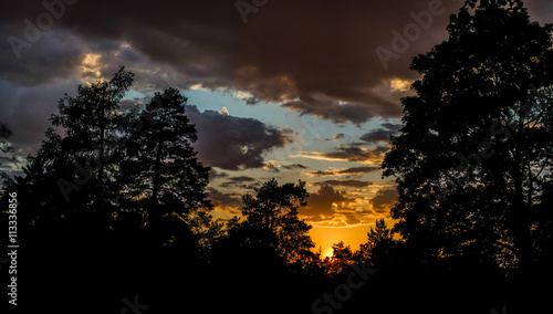 Canvas Print Sunset in Oslo