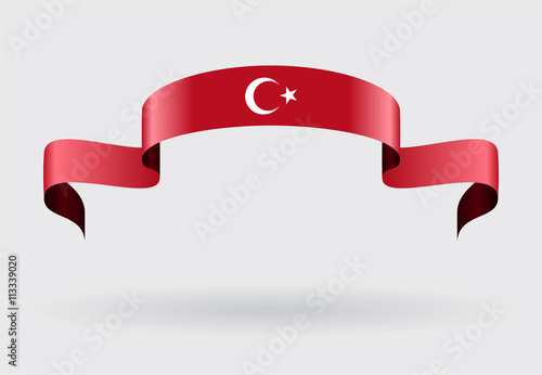 Turkish flag background. Vector illustration.