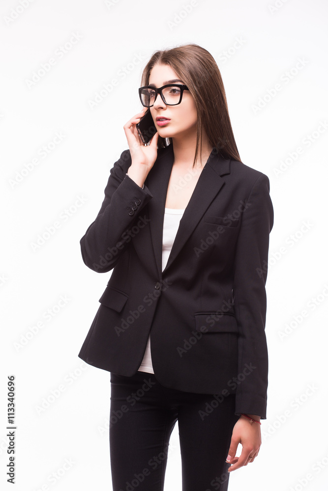 Beautiful business woman talking on the phone Beautiful business woman talking on the phone