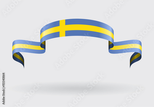 Swedish flag background. Vector illustration.