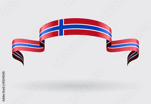 Norwegian flag background. Vector illustration.