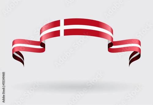 Danish flag background. Vector illustration.