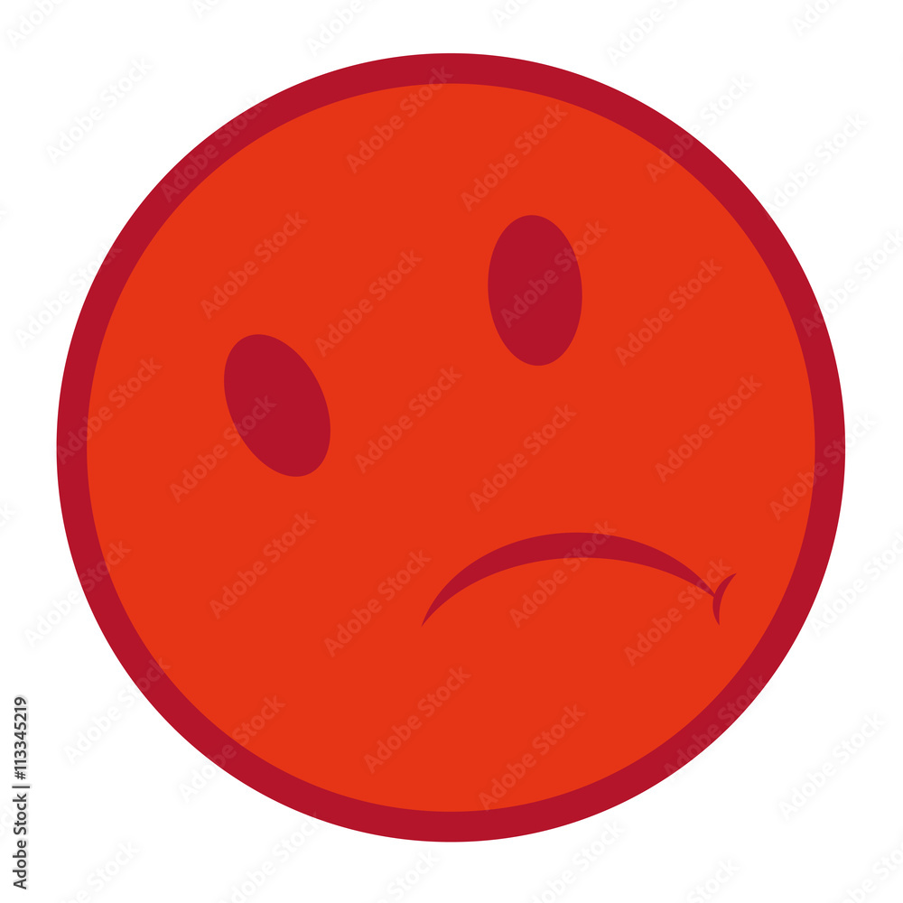 smiley red sad emoticon smiley red sad emoticon