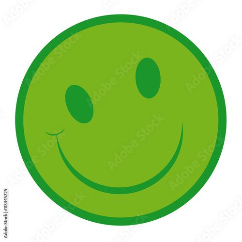 smiley laughing green emoticon 