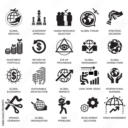 global business services ,icon and symbol