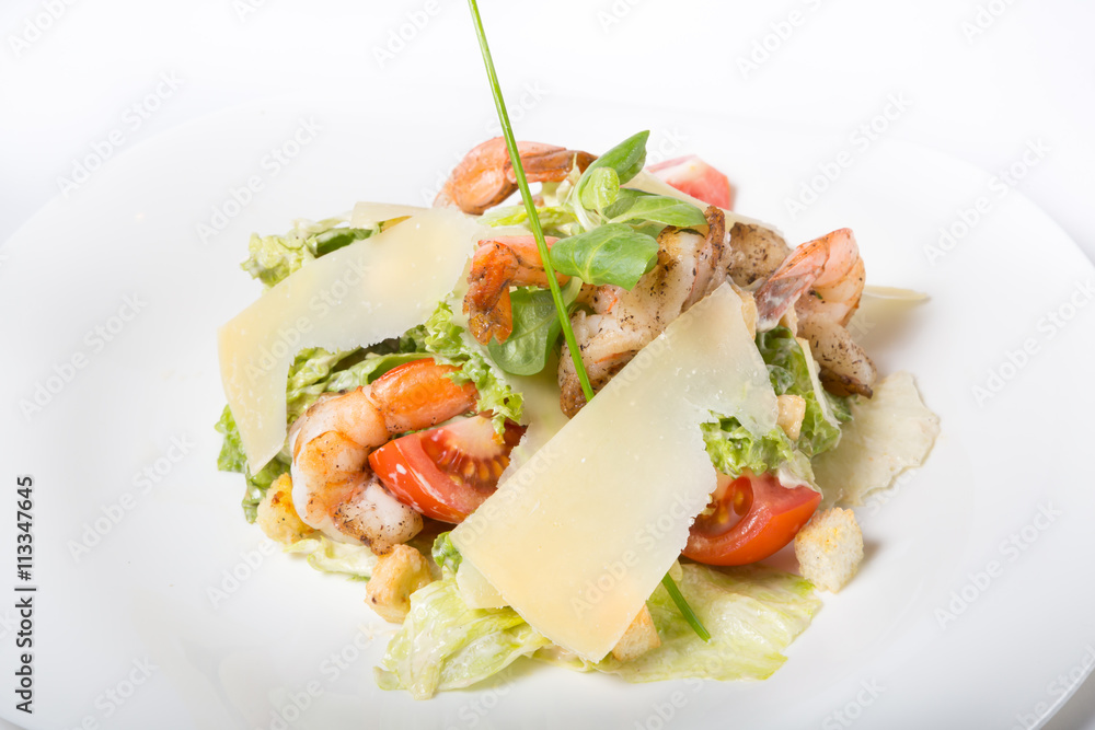 Ceasar salad with shrimps Ceasar salad with shrimps