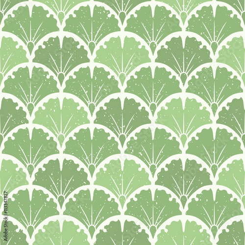 Ginkgo leaves. Seamless pattern. Template for fabric, wrapping paper, covers or packages