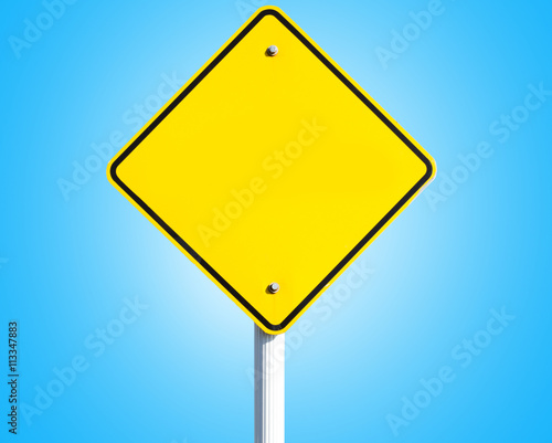 Empty sign isolated on blue background