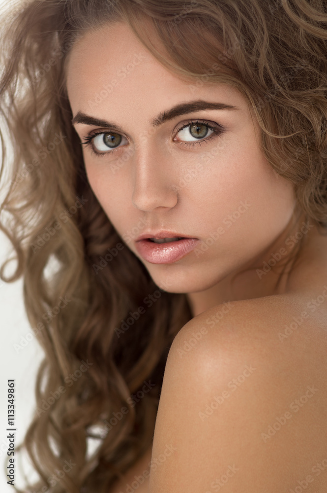 Closeup portrait of beautiful young woman Closeup portrait of beautiful young woman