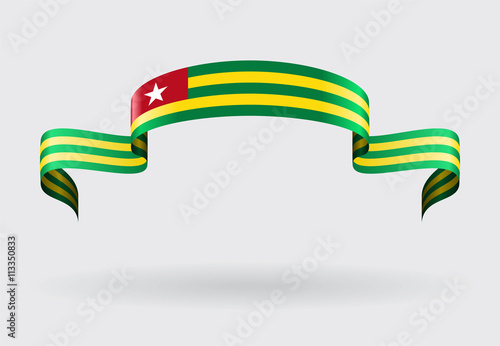 Togolese flag background. Vector illustration.