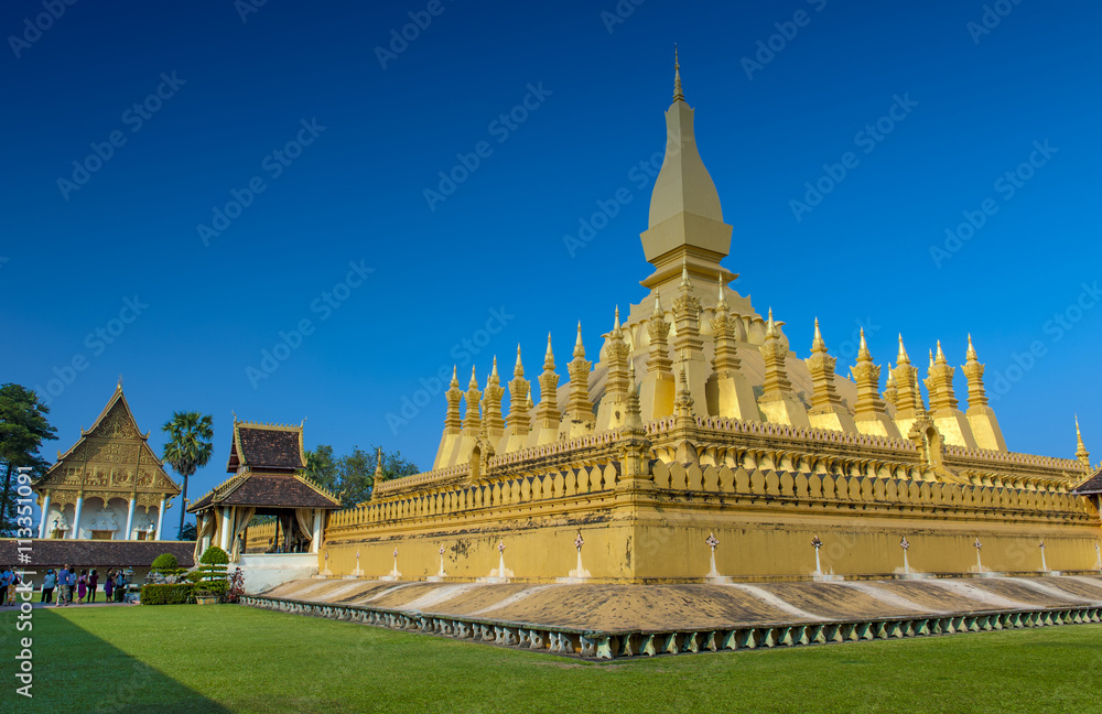 That Luang Stupa, landmark of Vientiane, Lao PDR
