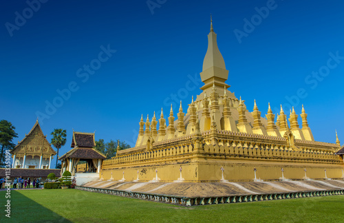 That Luang Stupa, landmark of Vientiane, Lao PDR photo