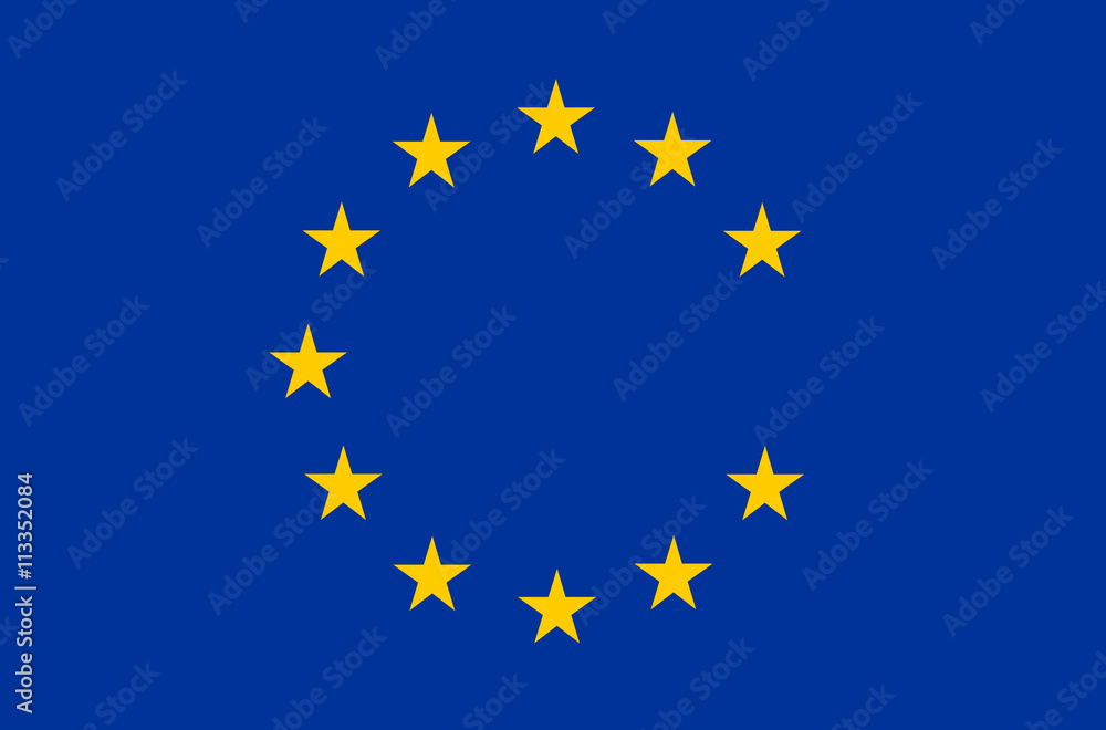 Flag of Europe, European Union (EU), one star missing Flag of Europe, European Union (EU), one star missing